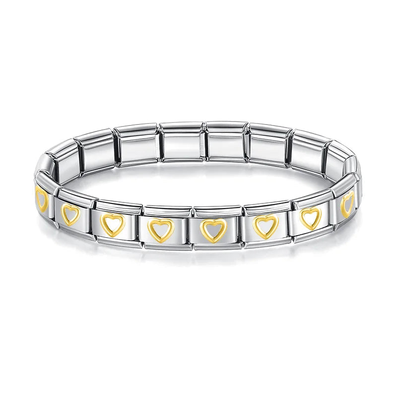 Brazalete italiano con corazón (contorno)