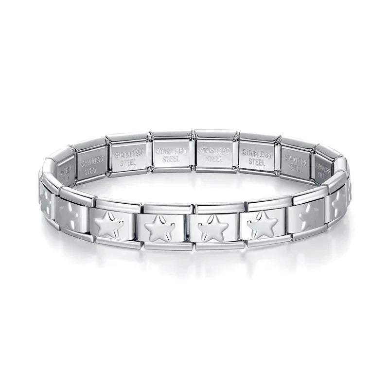 Brazalete italiano estrella / corazón / rombo
