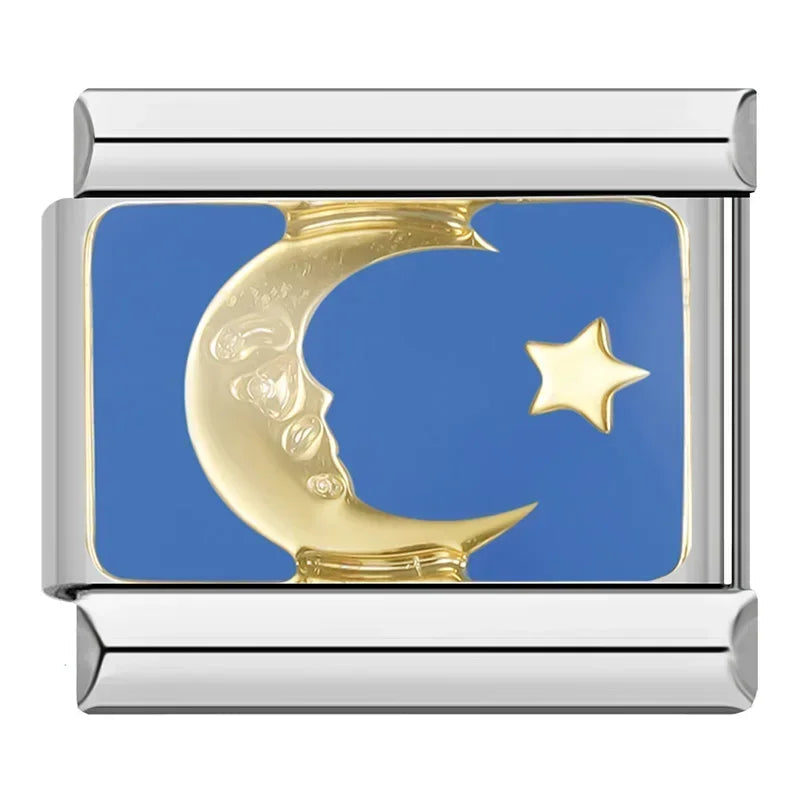 Charm luna & estrella (azul)