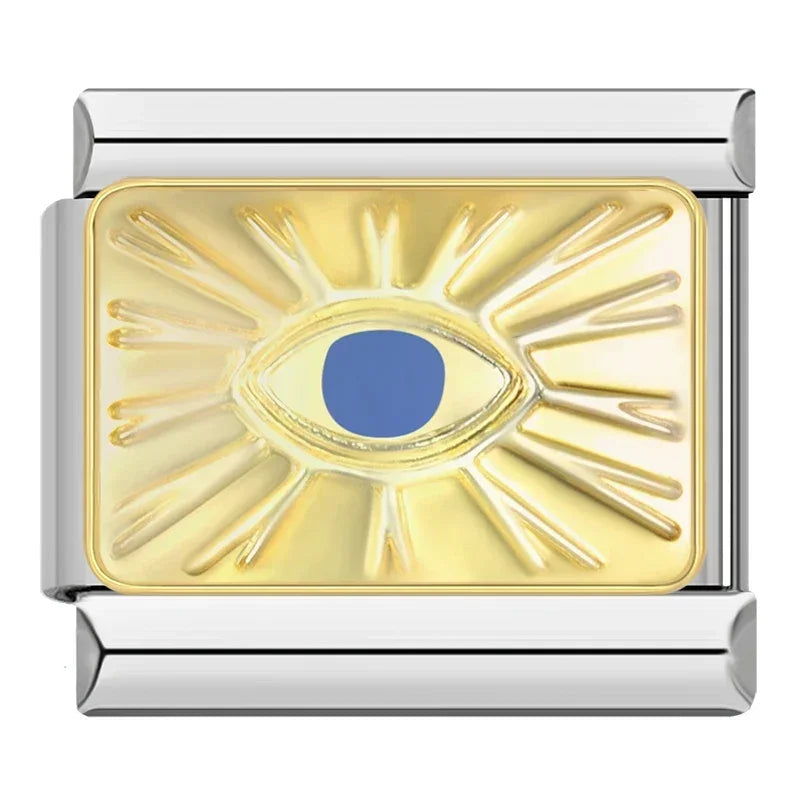 Charm ojo azul c/ dorado