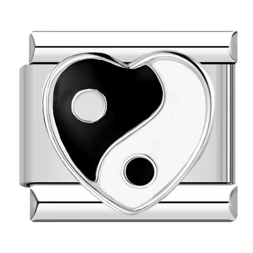 Charm yin y yang corazón