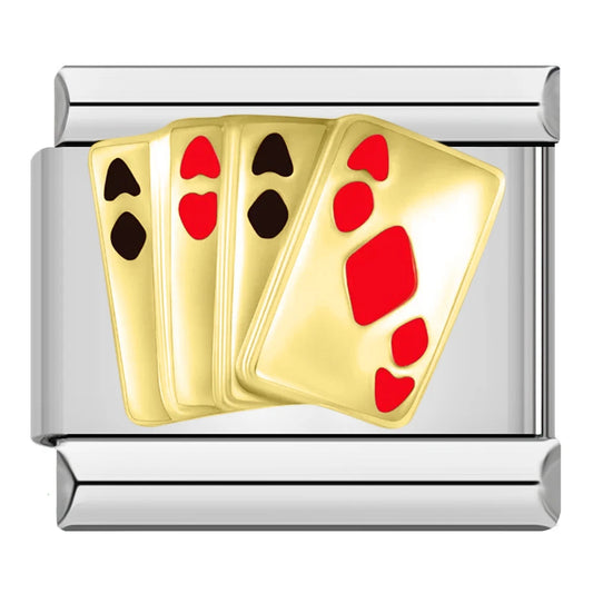 Charm poker dorado