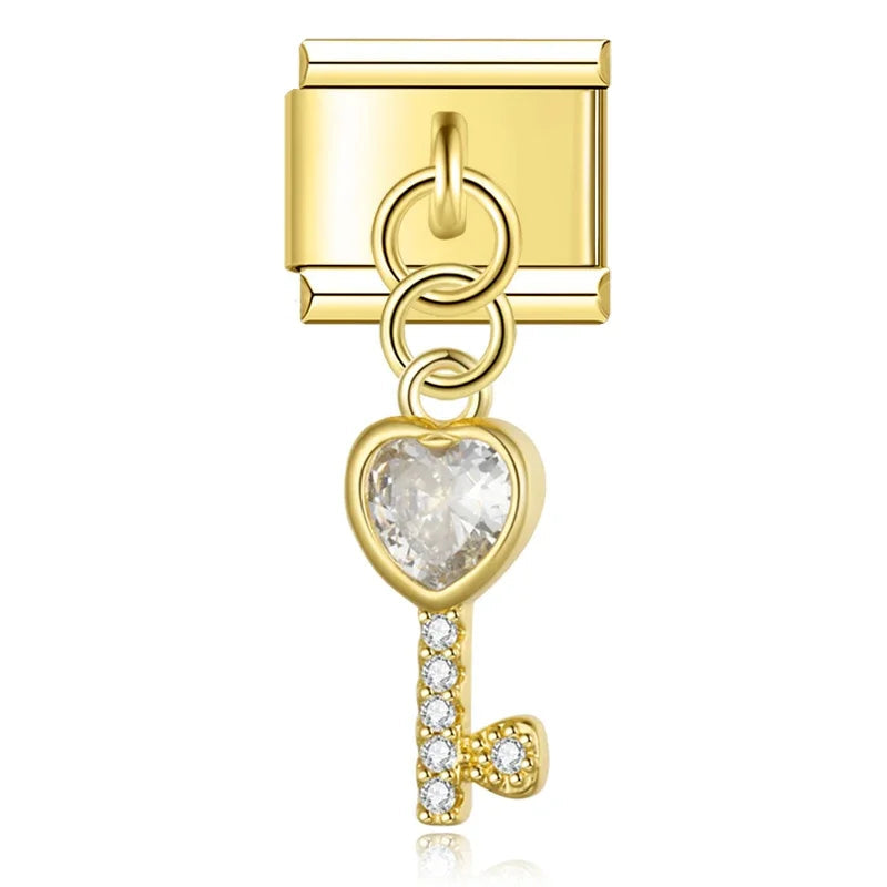 Charm colgante llave (corazón)