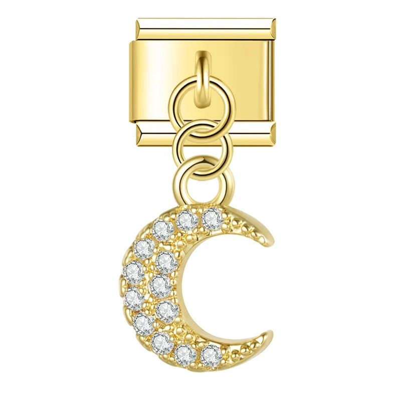 Charm colgante luna brillante