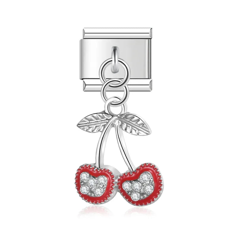 Charm colgante cerezas brillos