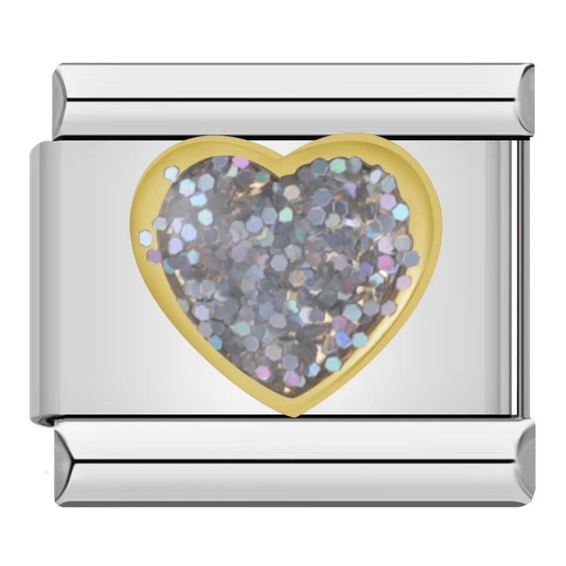 Charm corazón brillos