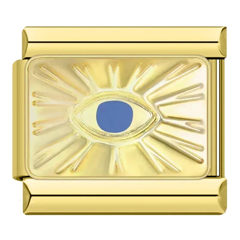 Charm ojo azul c/ dorado