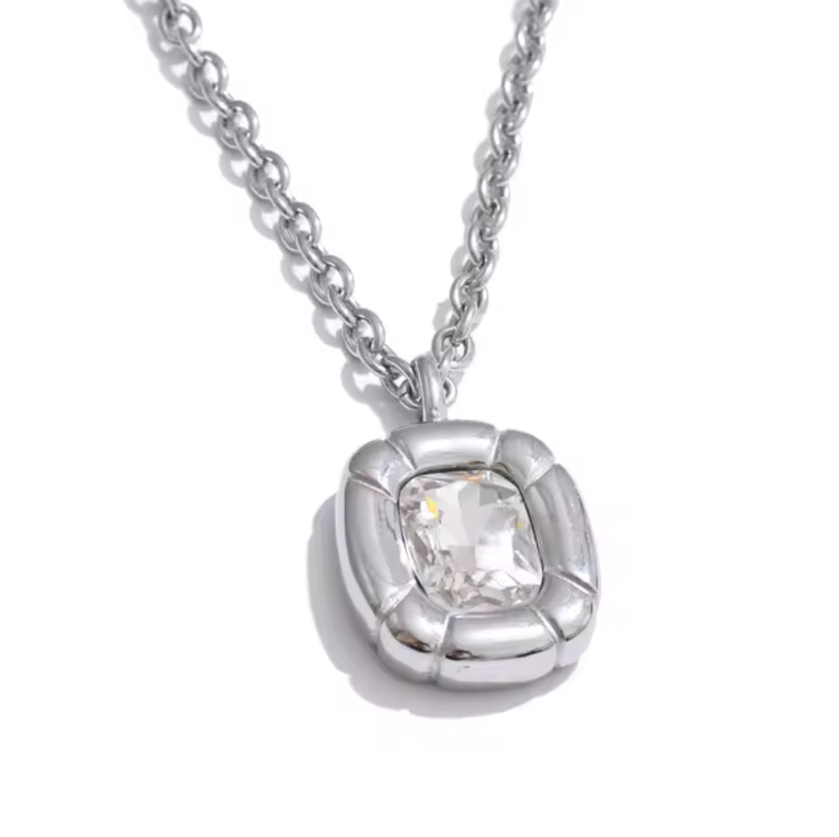 Collar largo con piedra