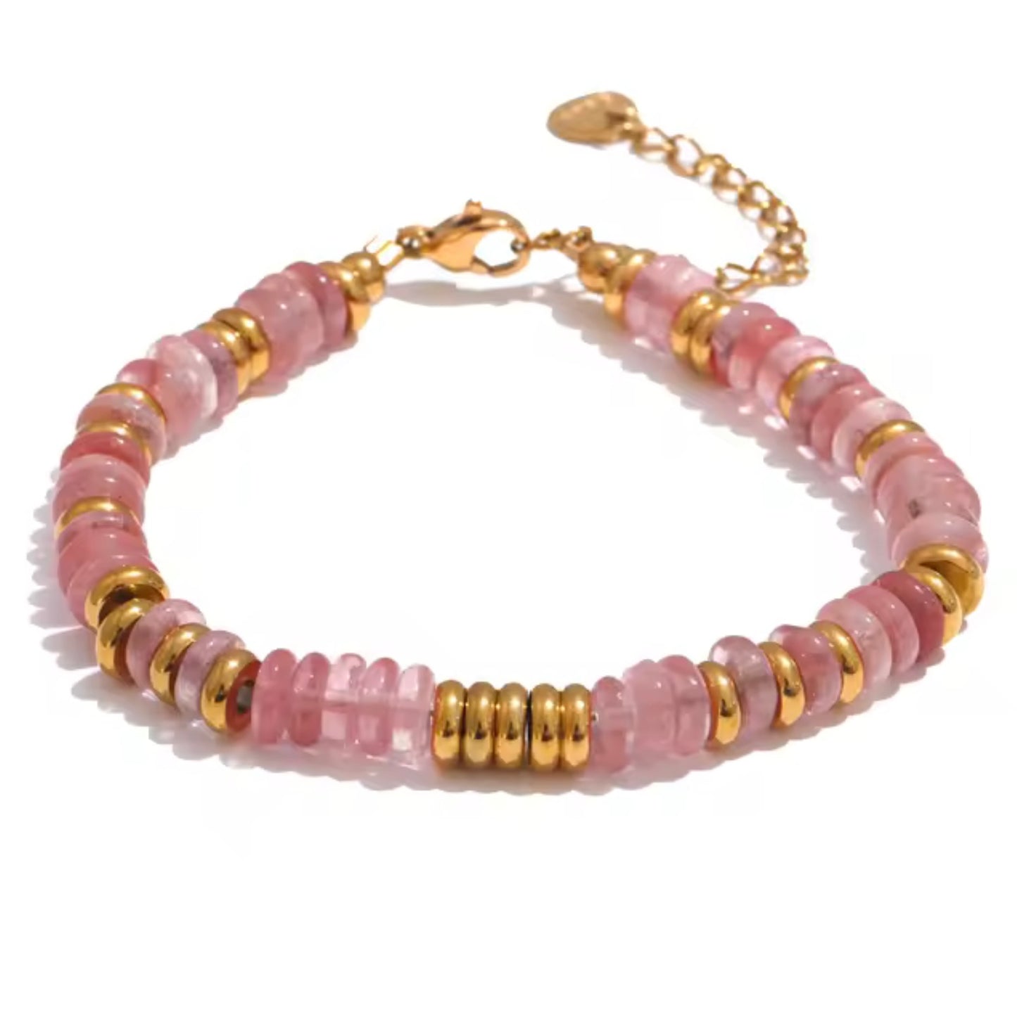 Pulsera piedras rosas