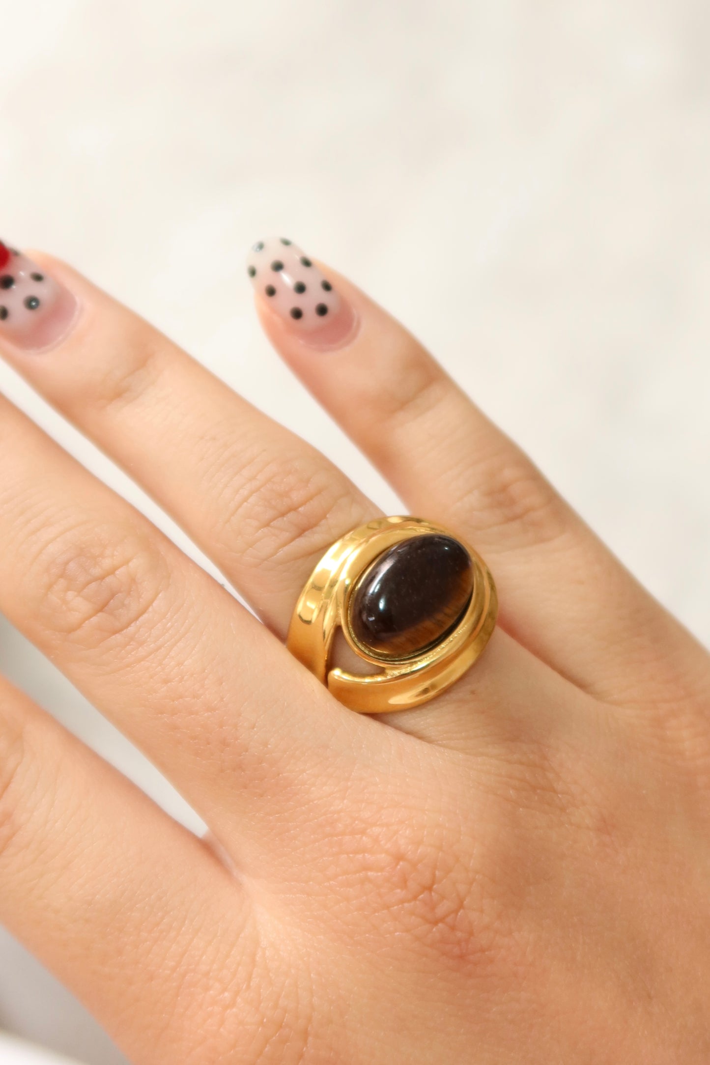 Anillo ojo de tigre
