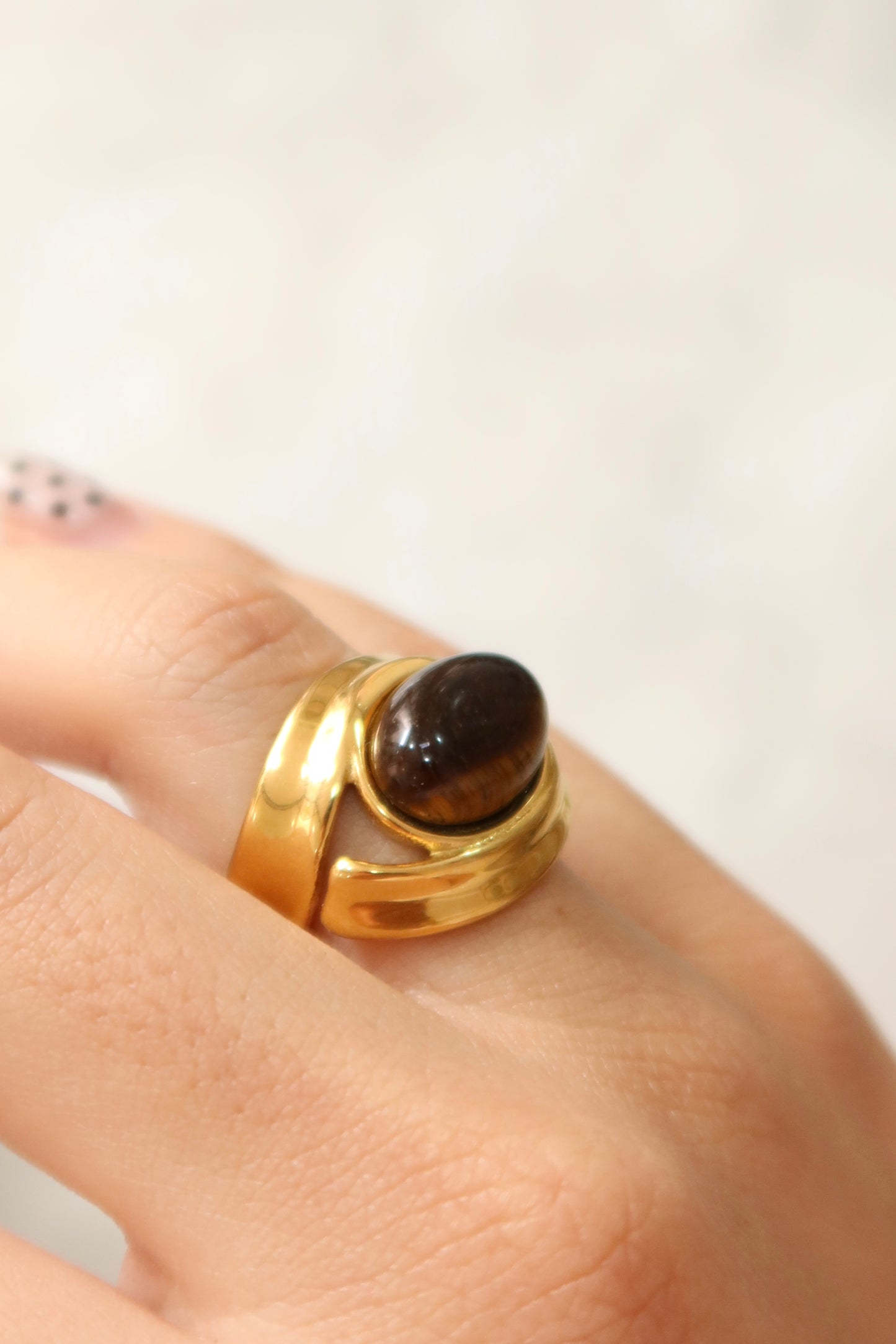 Anillo ojo de tigre