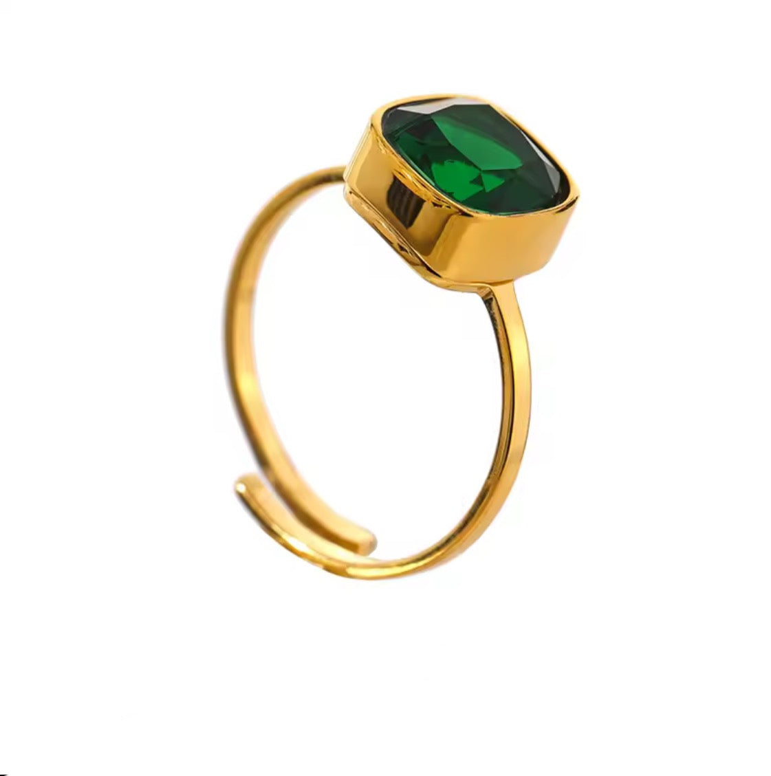 Anillo piedra verde