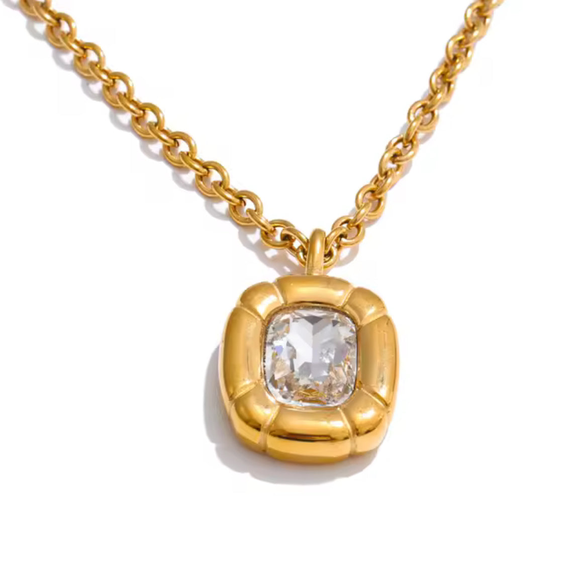 Collar largo con piedra