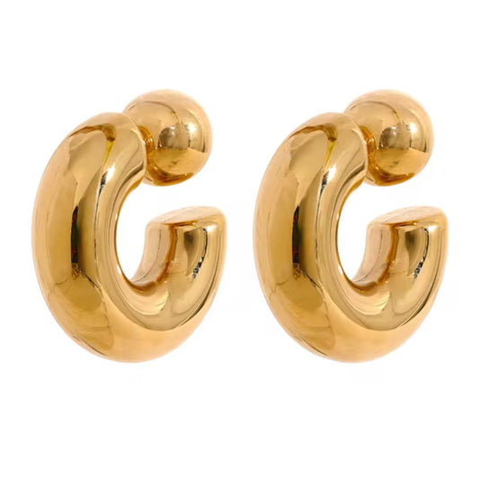 Aretes chunky con bola
